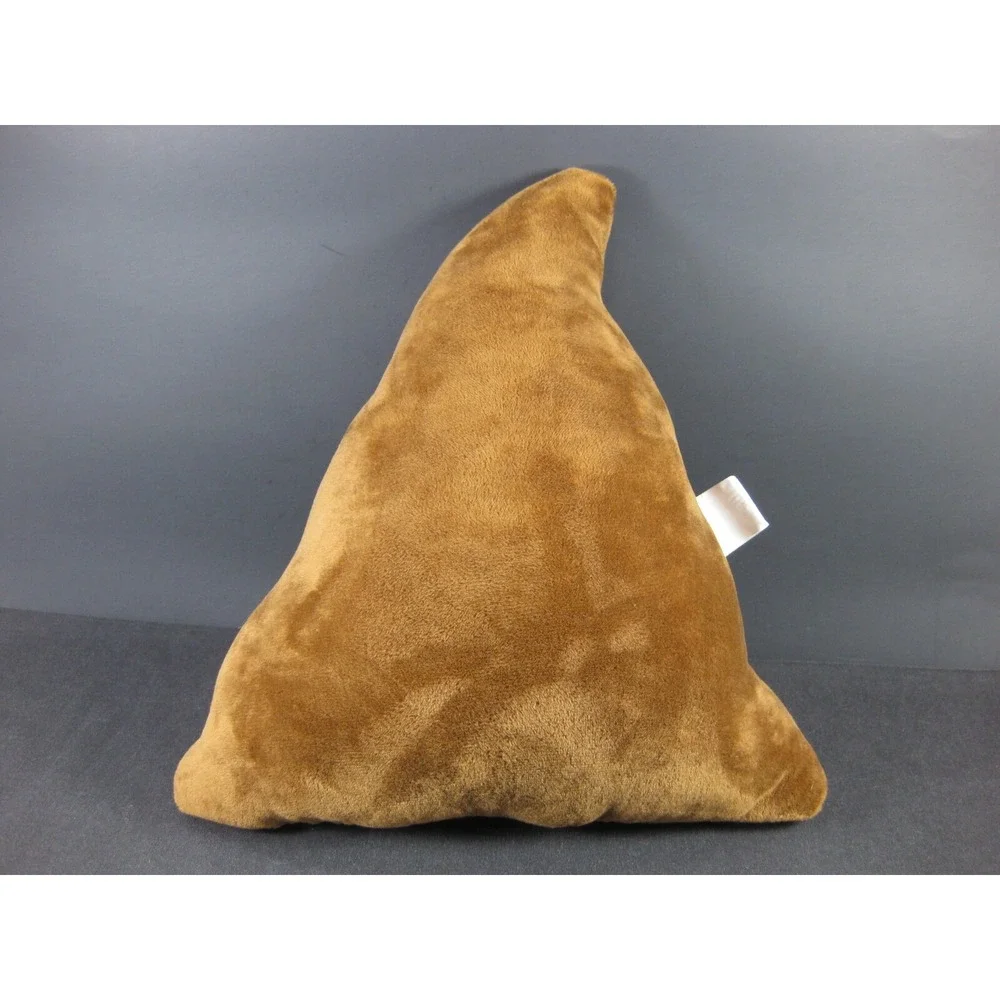 POOP Emoji Cushion Pillow Stitched FACE Brown Plush Stuffed‎ Velvet Feel TOY